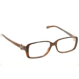 Rare Authentic Chanel Glasses 3185 c.1204 52mm Brown Tweed Frames Italy RX